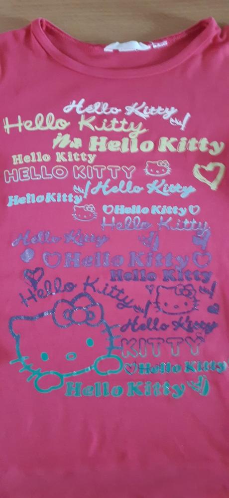 Dlhšie  hello kitty tričko 146/152, h&m,146