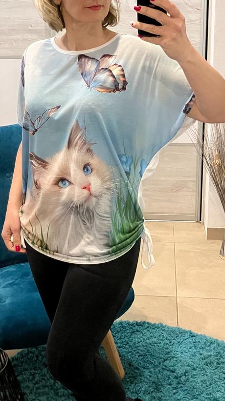 Vzorované tričko so sťahovacou šnúrkou, l / m / s