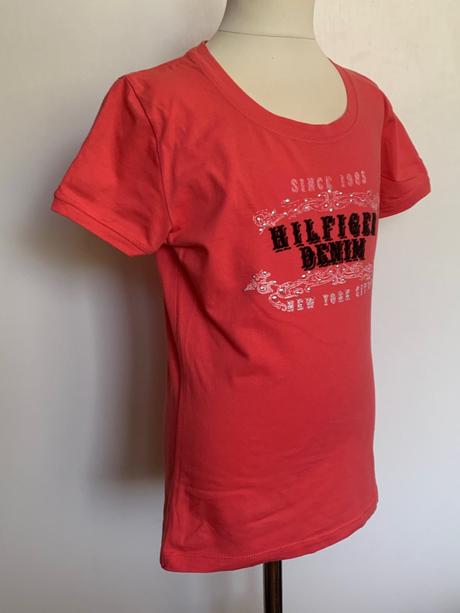 Tommy hilfiger ružové tričko s krátkym rukávom, tommy hilfiger,m