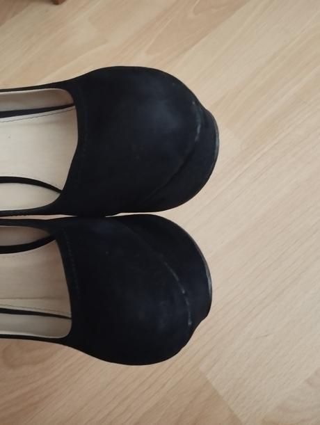 Semišové lodičky na platforme, 39