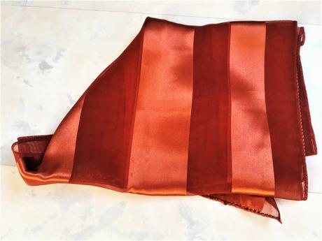 Luxusná saténovo-šifónová šatka okolo krku, xl