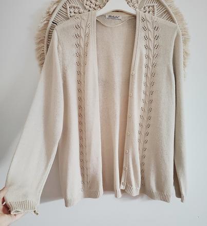Dámsky krémový kardigán, xl