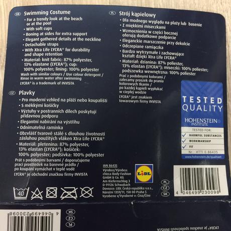 Plavky jednodielne dámske esmara č.40,, esmara,40