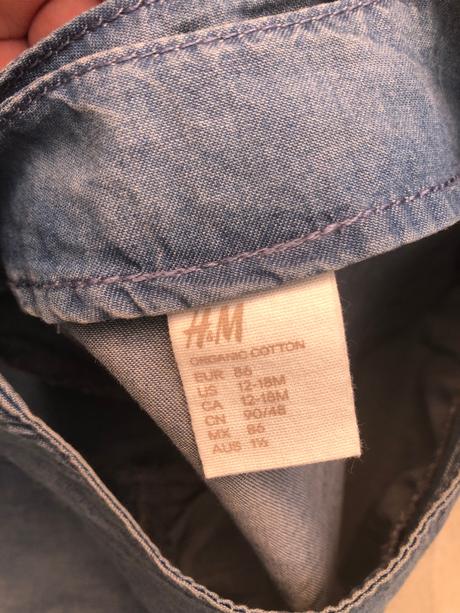Rifľové šatôčky pre dievčatko h&m, h&m,86