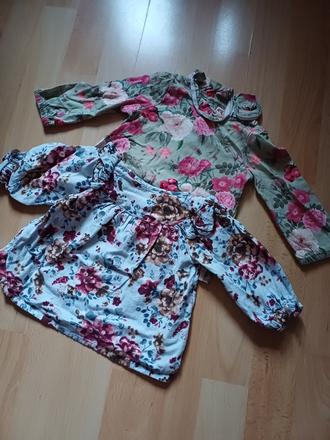 2x krasna kvetovana tunika/top, tu,68
