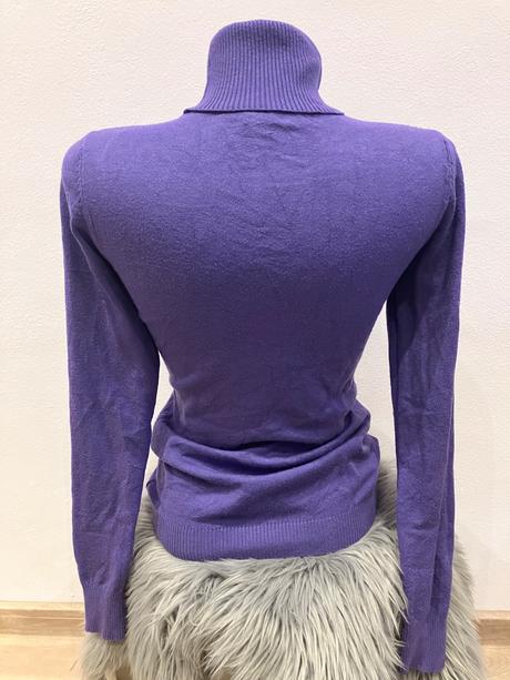 Dámsky fialový rolák, tu,m