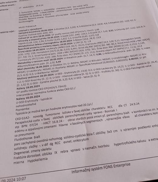 Je rakovina obličky viditeľná na CT snímke?