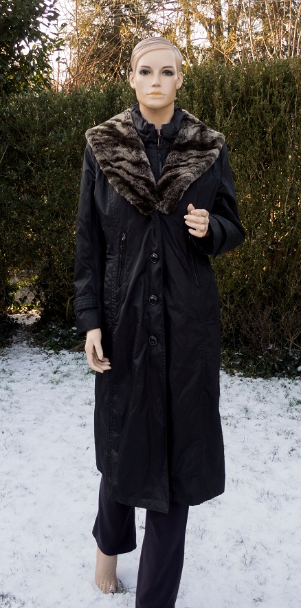 Nepremokavý a teplý zimný kabát, xl