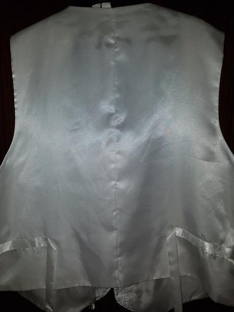 Svadobna vesta+kravata+ozdobna vreckovka, 48