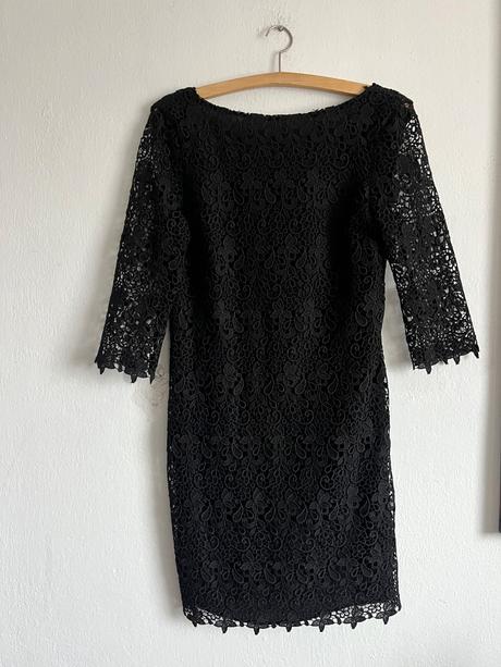 Mango cipkovane male cierne  saty elegantne kvalit, mango,m