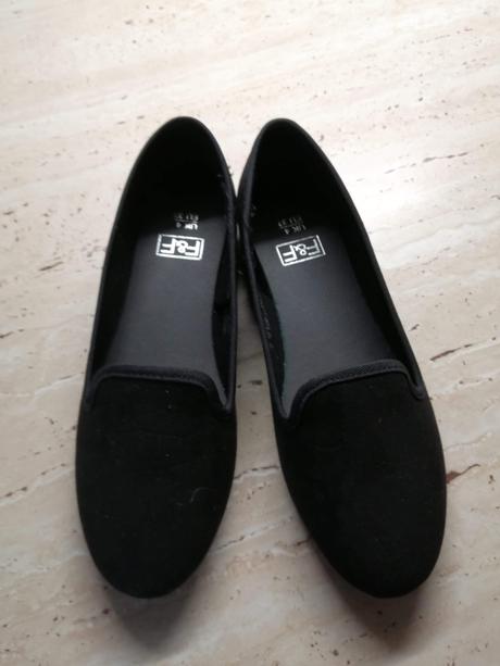 Čierne semišové balerínky, f&f,36 / 37