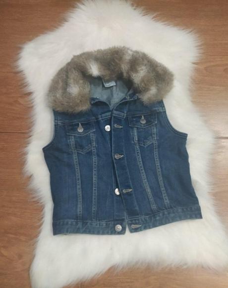 Rifľová vesta s golierom, h&m,158