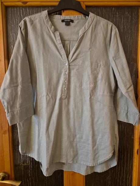 Zelená ľanová blúzka 42, esmara,42