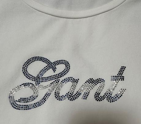 Biele tričko s kamienkami zn. gant originál, gant,m