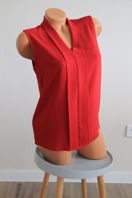 Červený elegantný top, xs/s, xs
