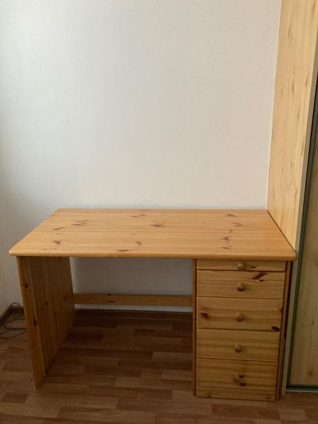Písací stôl z masívneho dreva/ vynikajúci stav, 