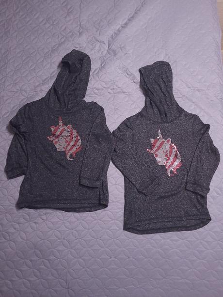 2x kiki&koko tenka mikina s pretacacim jednorozcom, 122