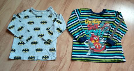 2x tričko dlhý rukáv - 92, h&m,92