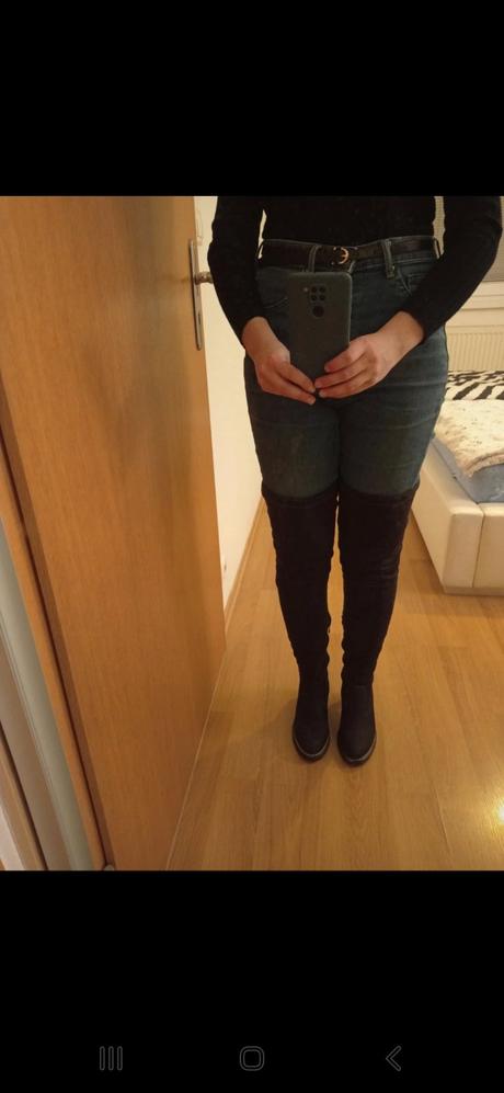 Sivé semišové čižmy na opätku, 38