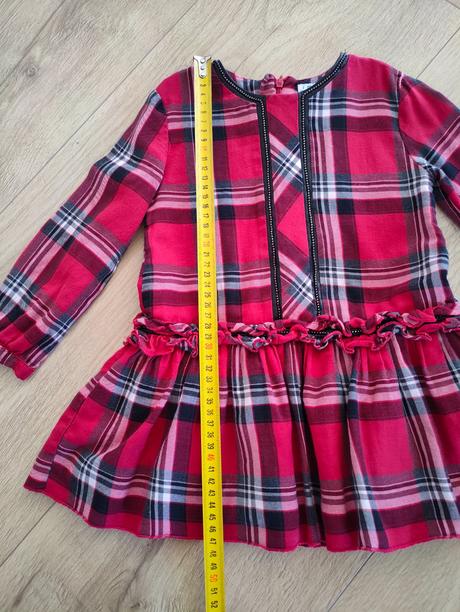Dievčenské karo vianocne šaty mayoral, veľ. 92, mayoral,92
