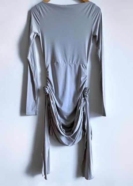 Lioness koktejlové minišaty sivomodré xs 34, xs