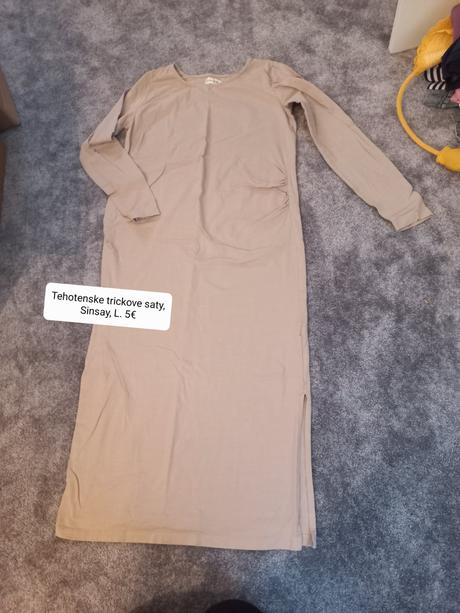 Tehotenske trickovinove saty, sinsay, l, l