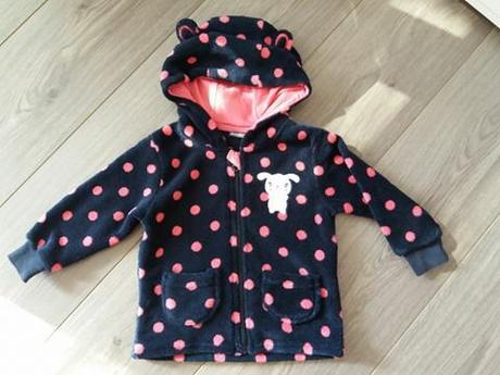 Bodkovaná fleesová mikina, lupilu,80