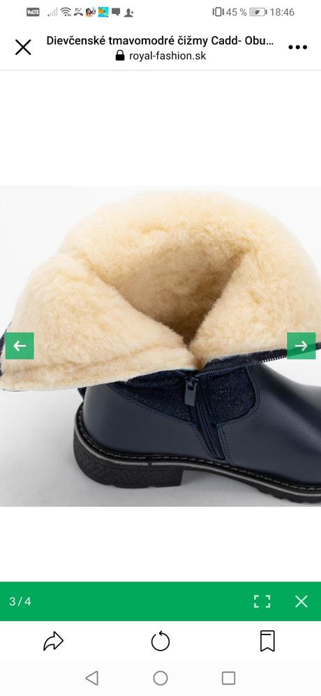 Dievčenské čizmy, 34