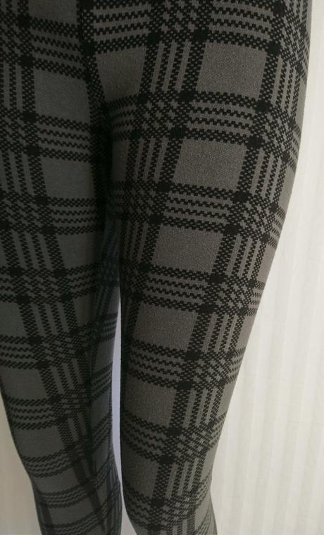 Dámske sivé legíny s čiernym vzorom, ovs, ovs,s