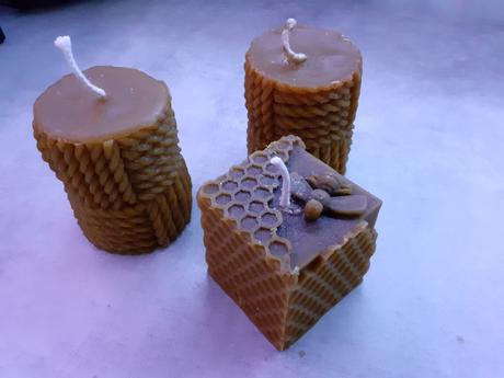 Prírodná bio sviečka zo včelieho vosku, 