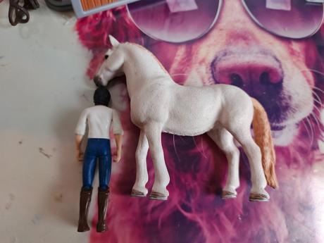 Schleich stajňa jazdec koník, 