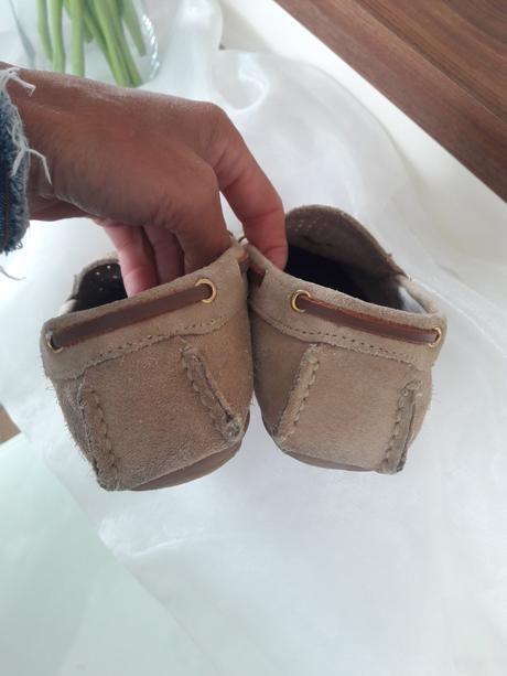 Mokasiny z brusenej koze 2x pouzite, zara,33