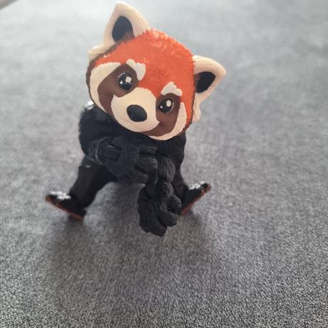 3d panda s pohyblivými časťami, 