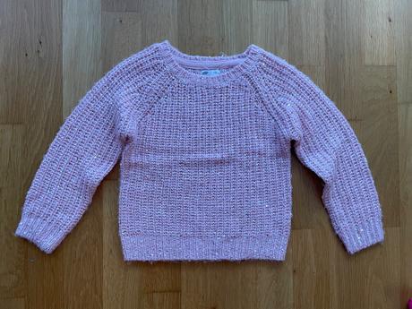 Dievčenský ružový pulover s flitrami, pepco,110