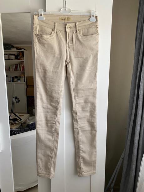 Dámske béžové nohavice, amisu,xs