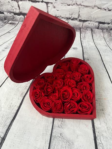 Valentín - otváracie drevené srdce, 