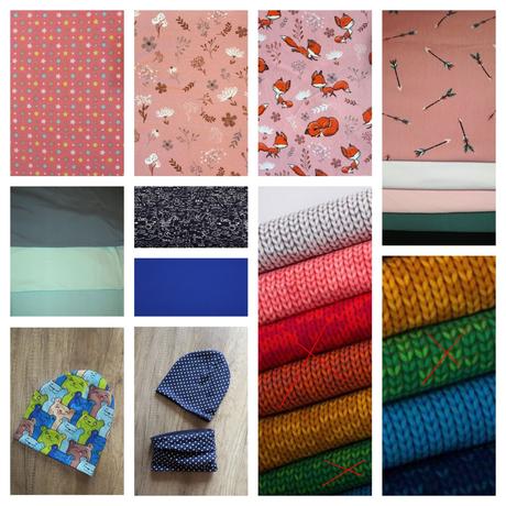 Zimny set - ciapocka plus nakrcnik, rozne vzory, 56 - 146