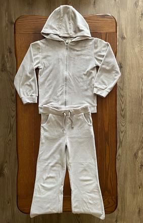 Teplejšia velúrová pohodlná súpravka 122/128, f&f,122