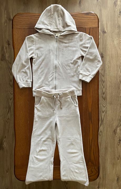 Teplejšia velúrová pohodlná súpravka 122/128, f&f,122