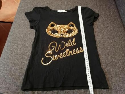 Tričko s mačičkou h&m, veľ. 146/152, h&m,146