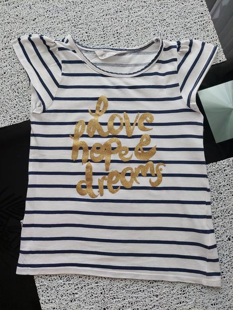 Pásikove tričko 122/128, h&m,122