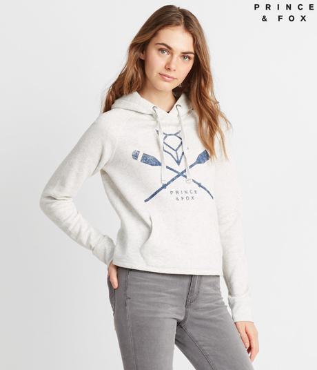 Siva mikinka s kapuckoou prince & fox vel.s, fox,s