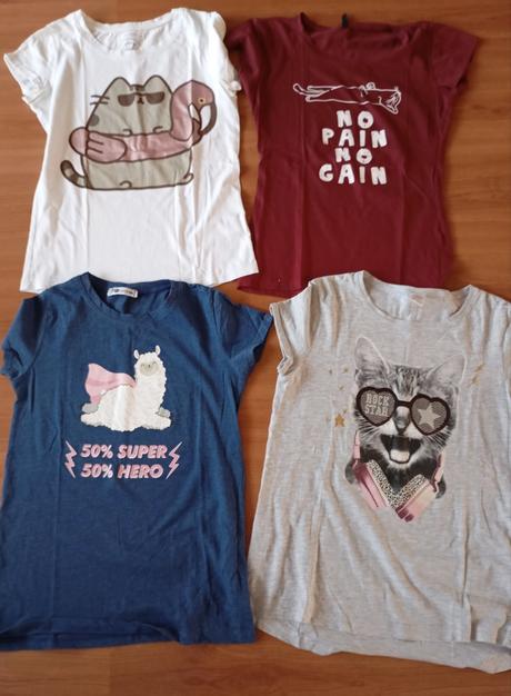 Tričká 4ks veľ.164/xs, 164