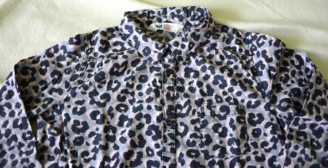 Blúzka - košeľa tigrovaná, h&m,146