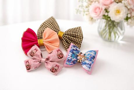 Balíčky mašiel na gumičke/štipce, 