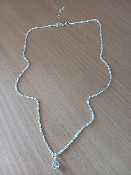 Nový bižu náhrdelník so zirkónom 45+5 cm,