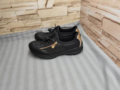 Rieker 38 - dámske čierne sneakersy, rieker,38