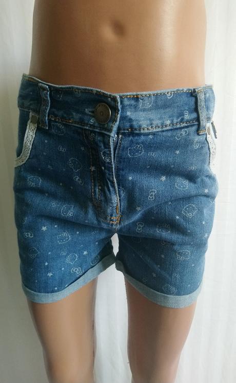 Modré kraťasy hello kitty, george, 122-128 cm, george,128