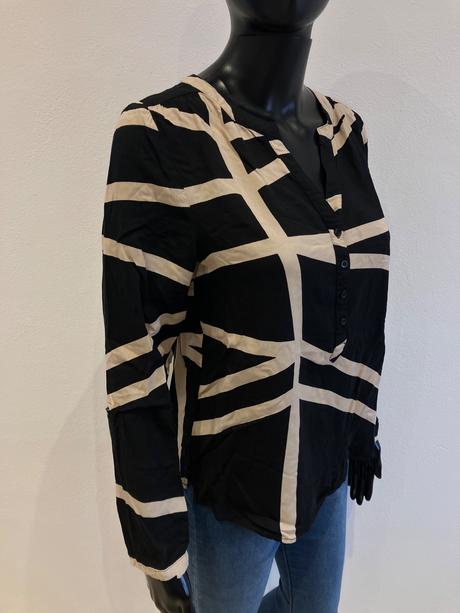 Dámska blúzka krémovo čierna street one (34), street one,xs