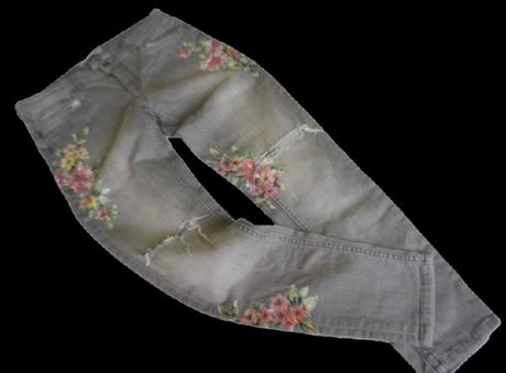 Zara rifle vyšívané, potrhané, veľ. 36, zara,36